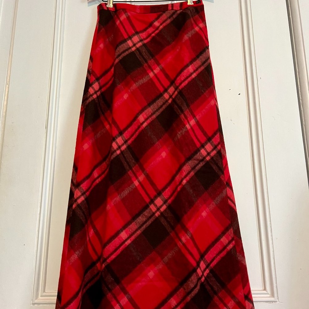 J.CREW Classic Red Plaid A-Line Skirt / SZ 2